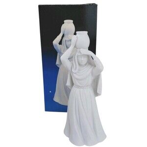 Avon Nativity Collectibles 1990 WOMAN WITH WATER JAR Porcelain Figure with box